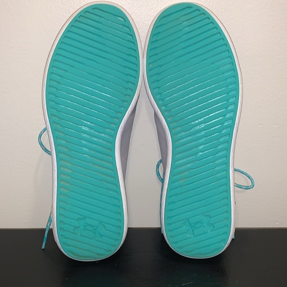 Womens Gray & Teal Under Armour Charged 24/7 Running Shoes, Size 9.5 - Picture 7 of 9
